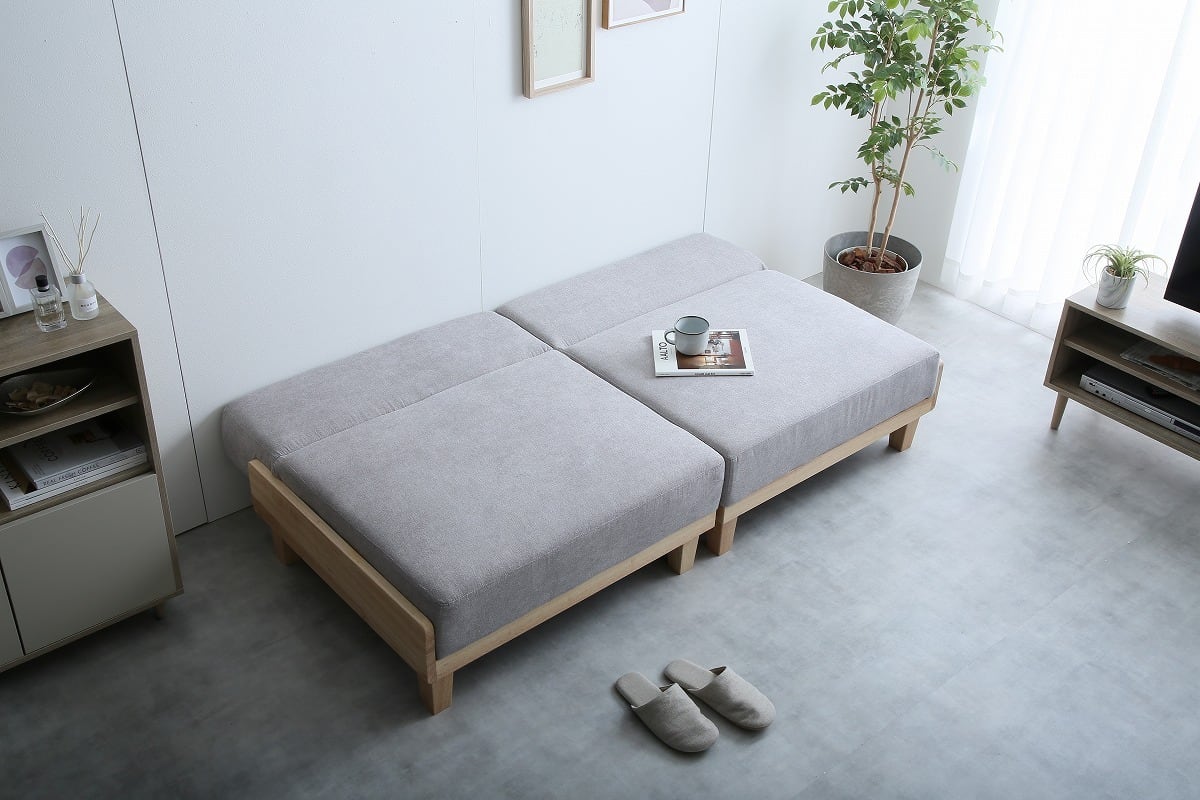 落ち着いた雰囲気で快適にくつろげるリクライニングソファベッド