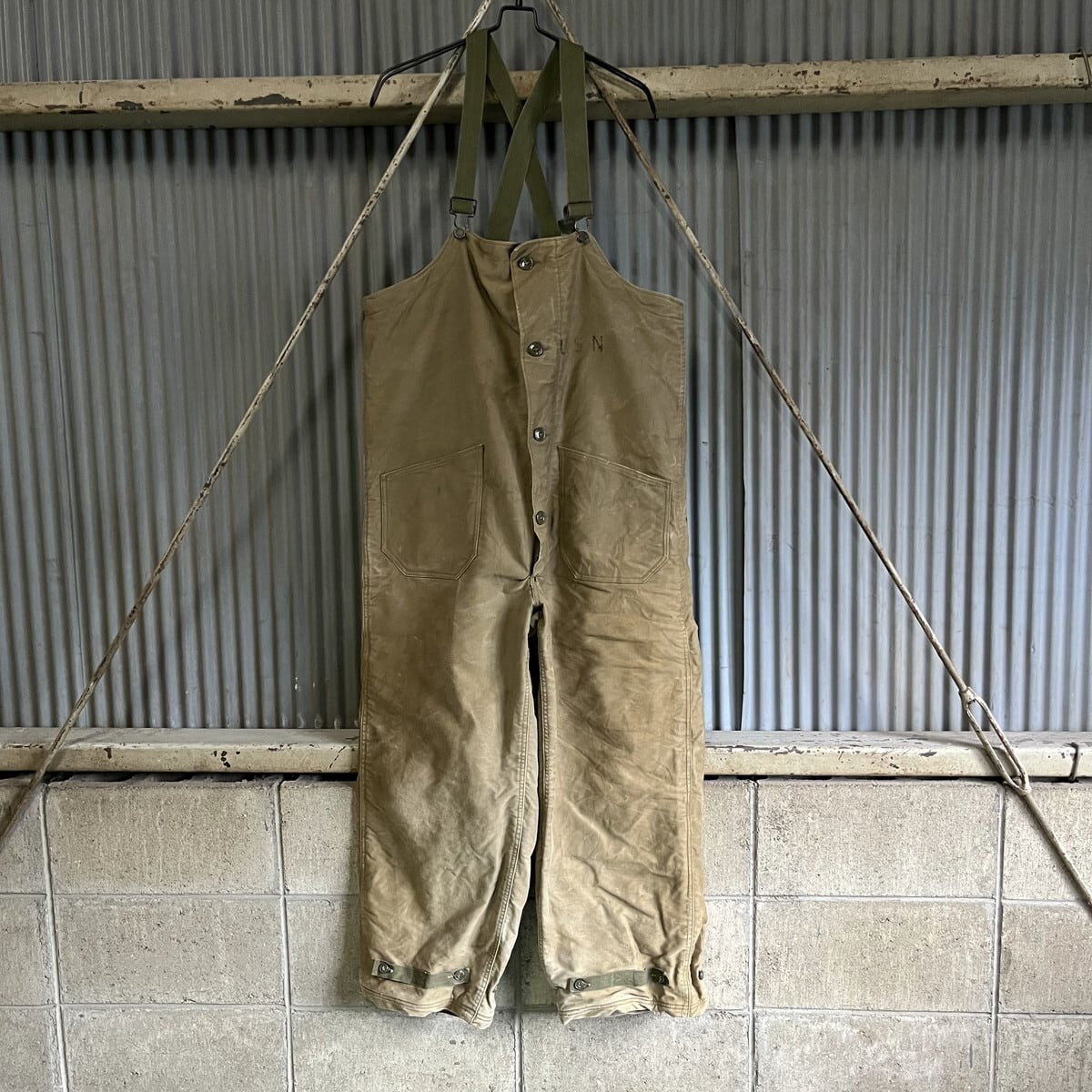 40年代 ビッグサイズ 米軍実品 U.S.NAVY N-1 デッキパンツ 