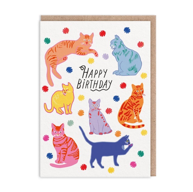 Cats Happy Birthday Card