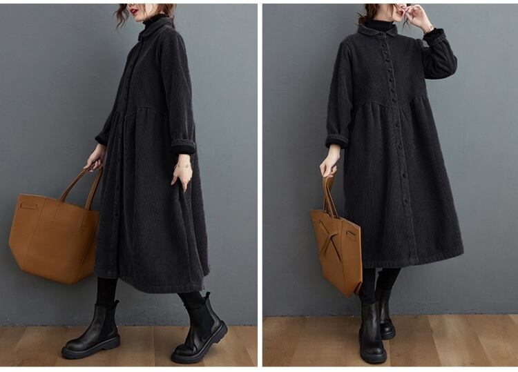 未使用【mare】トラディショナル コーデュロイ カラー Aライン コート Pre-Order】【Versatile】Traditional Corduroy Collar Aline