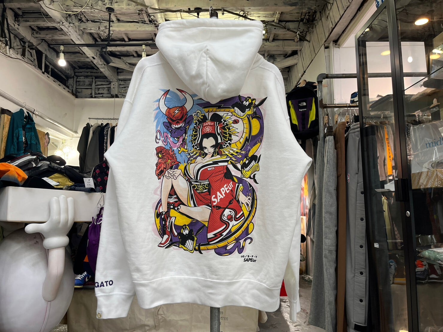 SAPEur × ONE PIECE BOA HANCOCK SWEAT HOODIE WHITE XL 94926 | BRAND  