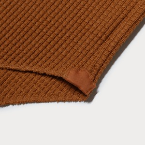 ( BROWN ) COMFORT WAFFLE LONG SLEEVE TEE