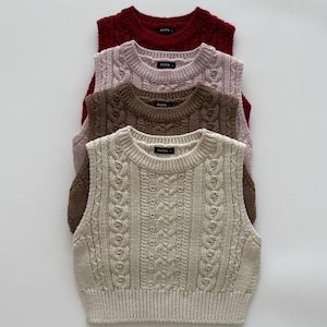 «予約»«Aosta» ニットベスト 4colors