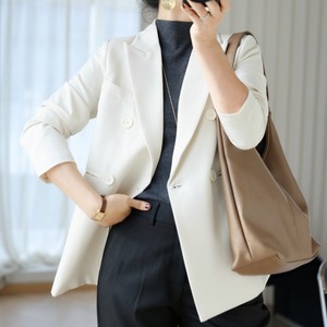 ダブルブレストオフホワイトジャケット U0201