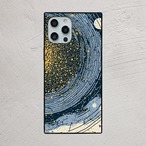 受注生産 iPhoneケース 渦巻き銀河のネイビー星図｜星図アート STAR041B