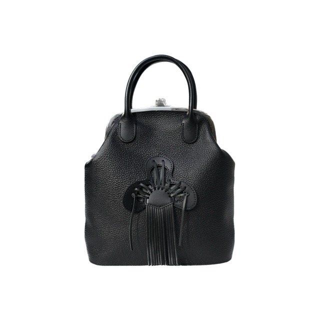 【BANSAN】Amulet Charm Leather GAMAGUCHI Shoulder Hand Bag (BLACK) [spring accessories]