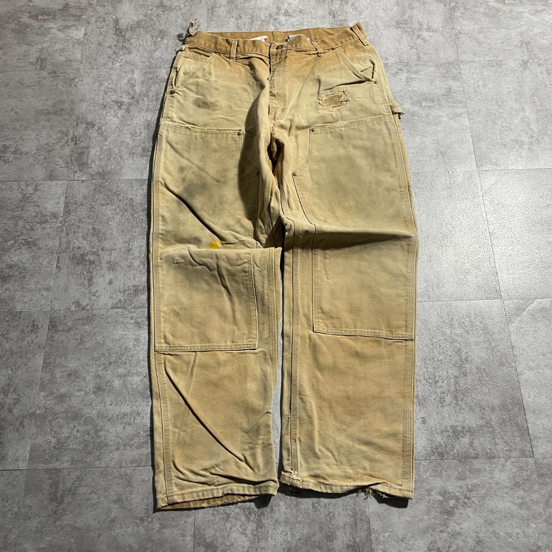 USA製 ブラウン ダブルニー Carhartt B01-BRN 36×34 | ib2