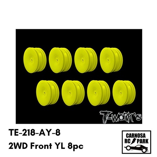 【T-Works ティーワークス】2WD用フロントホイール・イエロー [TE-218-AY-8]
