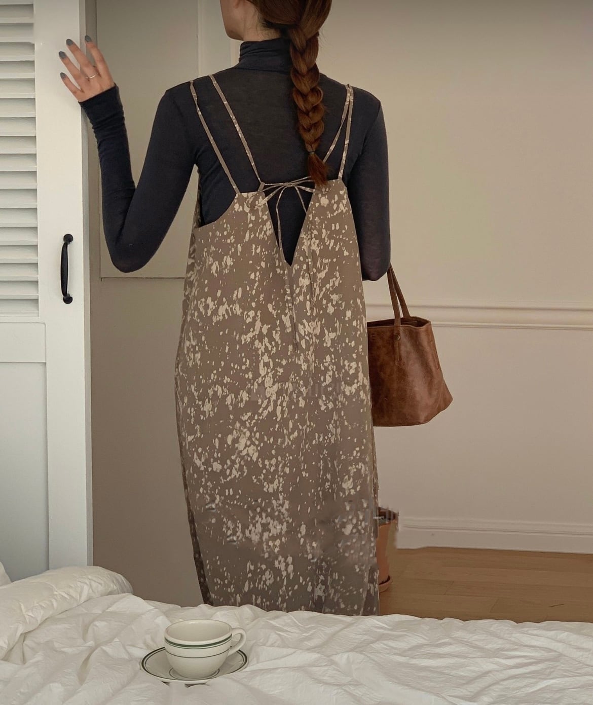 2color / スプラッシュ柄ワンピース