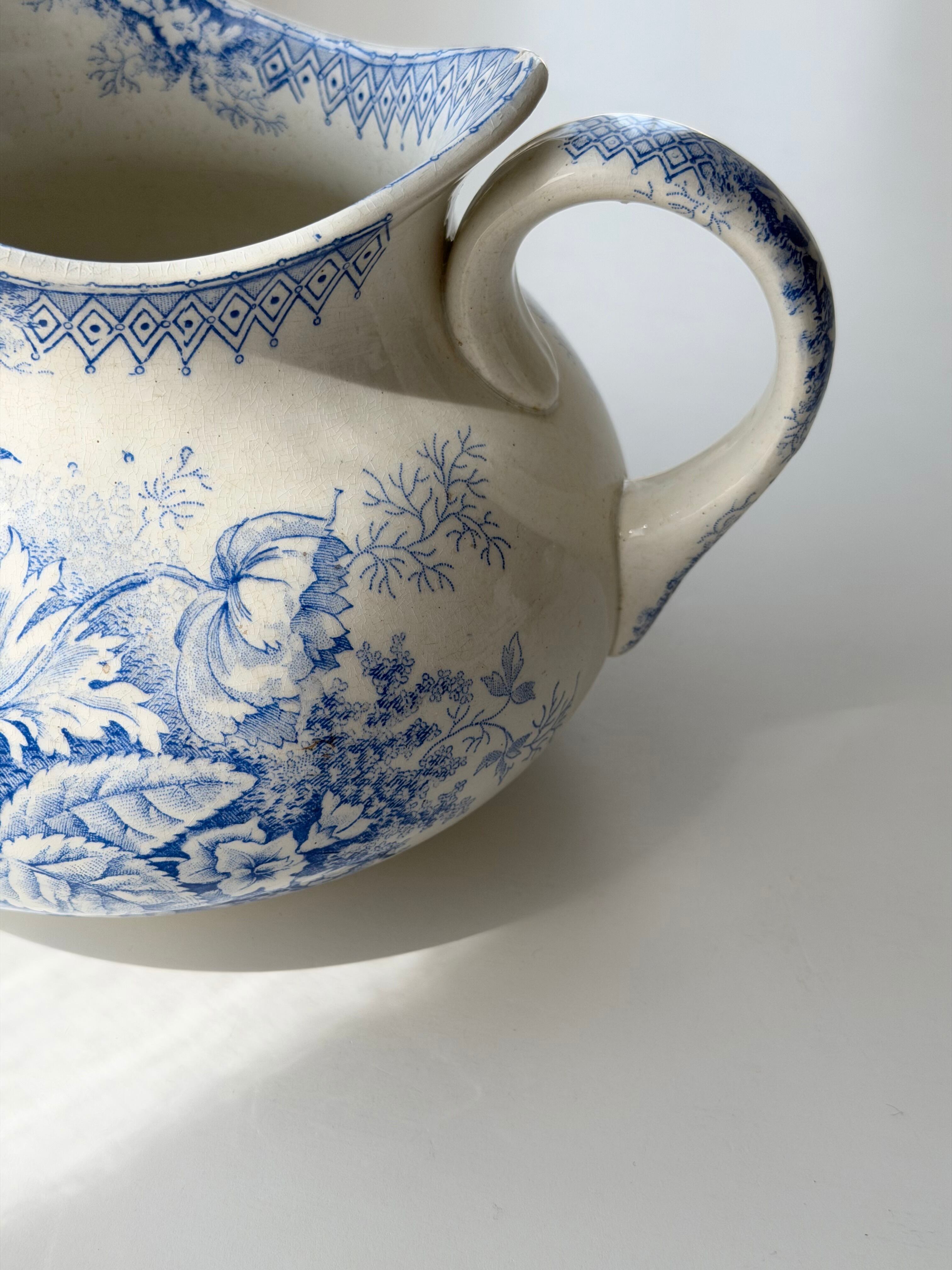 Saint amand サンタマン / “JARDINIERE” blue ピシェ | VIRON antique