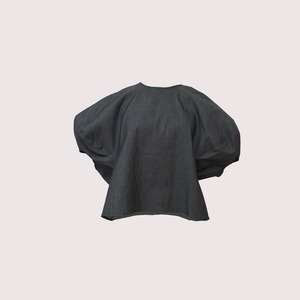 デニムコクーンブラウス（ブラック）