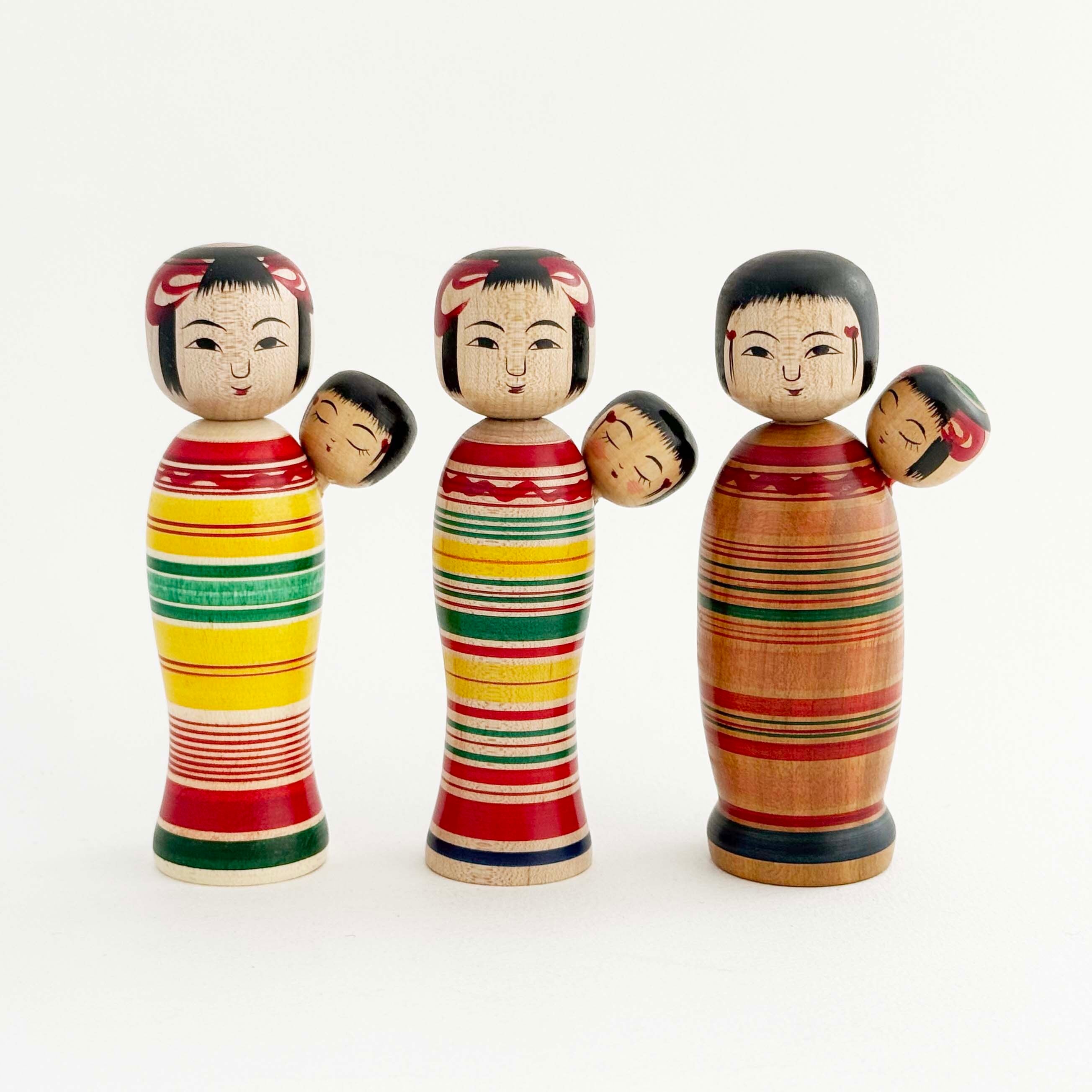 だるま柄こけし（木地山系 / 小椋久太郎工人）22cm | KOKESHKA