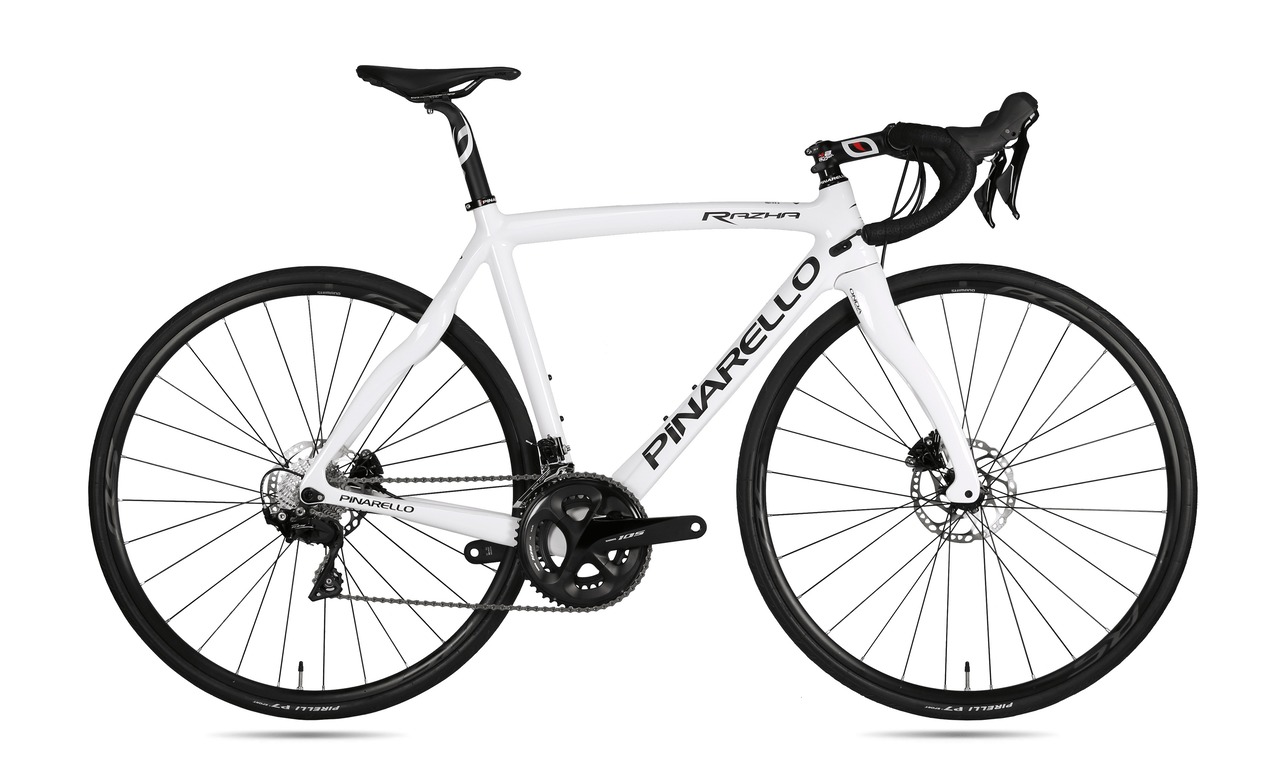 PINARELLO RAZHA DISK 105 11s メカニカル SHINY WHITE 500サイズ