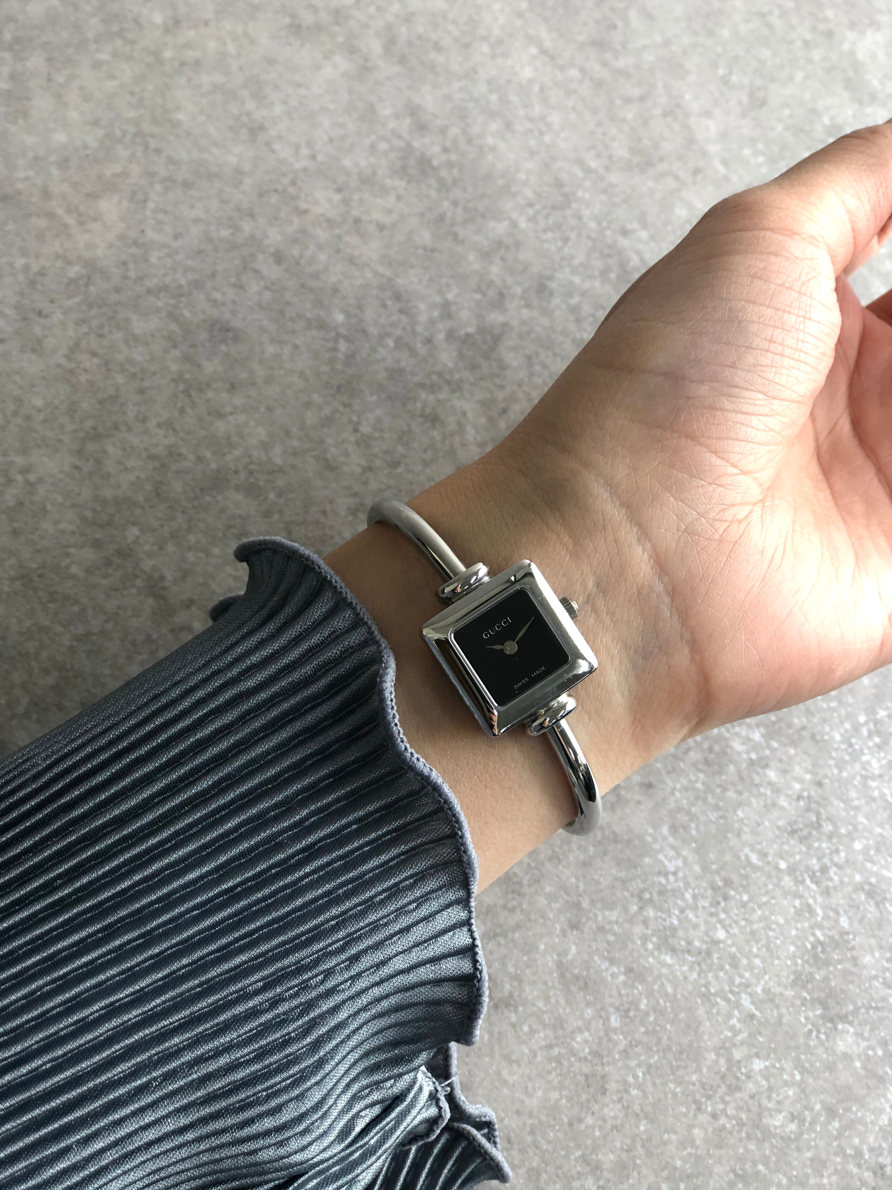 GUCCI グッチ 腕時計 シルバー スクエア ステンレススチール 1900L