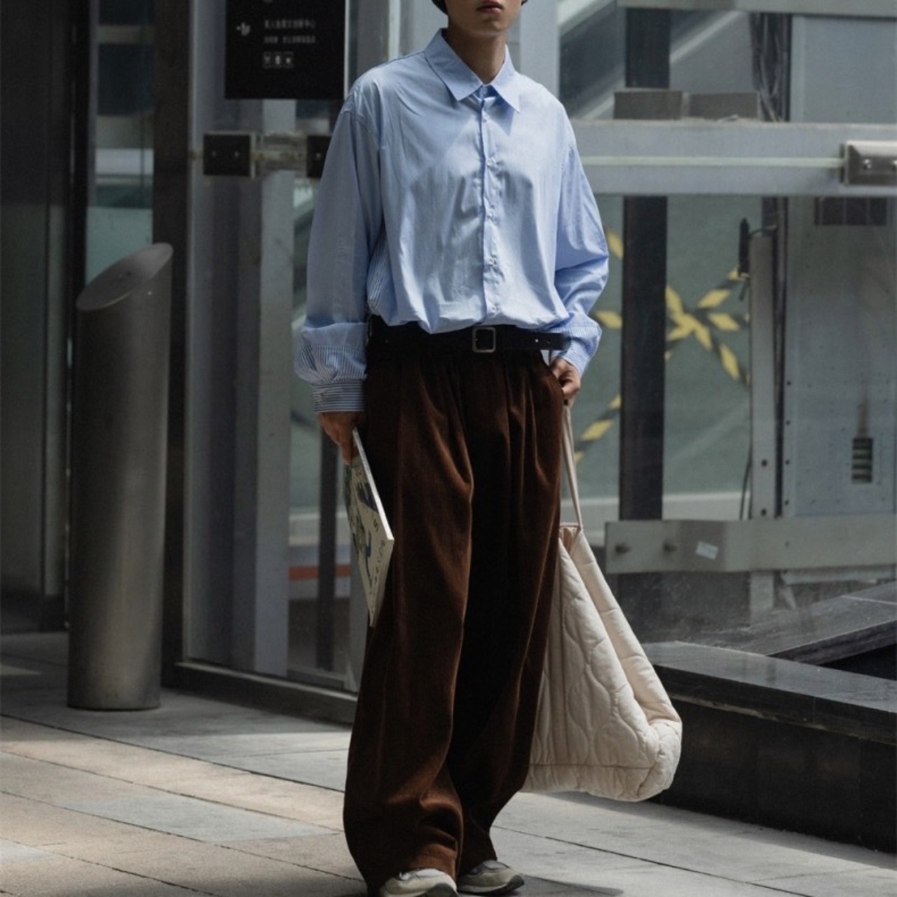 Corduroy wide leg pants 0359 - 7