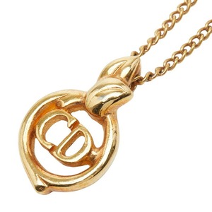 ディオール CDロゴ ペンダントネックレス メッキ レディース Dior 【中古】