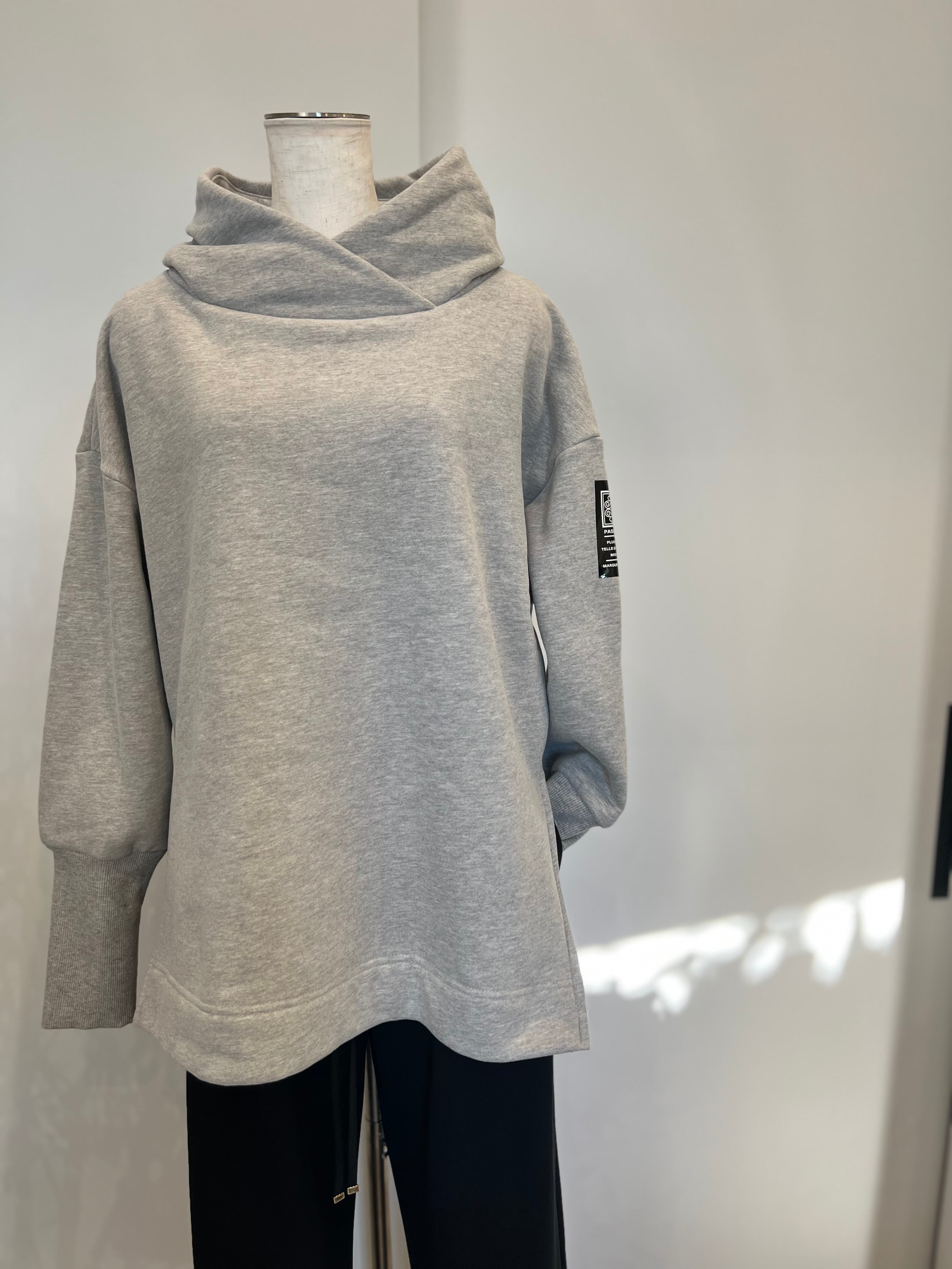 【PASSIONE】裏起毛サイドジッププルオーバー