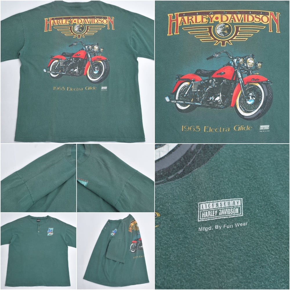 90s アメリカ製 HARLEY DAVIDSON 1965 Electra Glide バックプリント