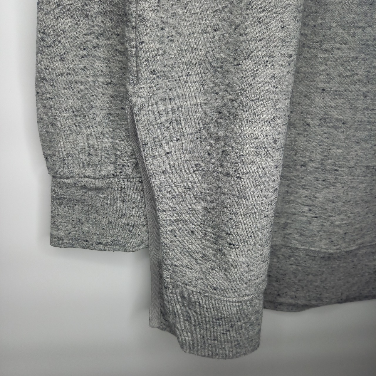 GAP　クルーネック　スウェット　裾スリット　トレーナー　霜降り　グレー