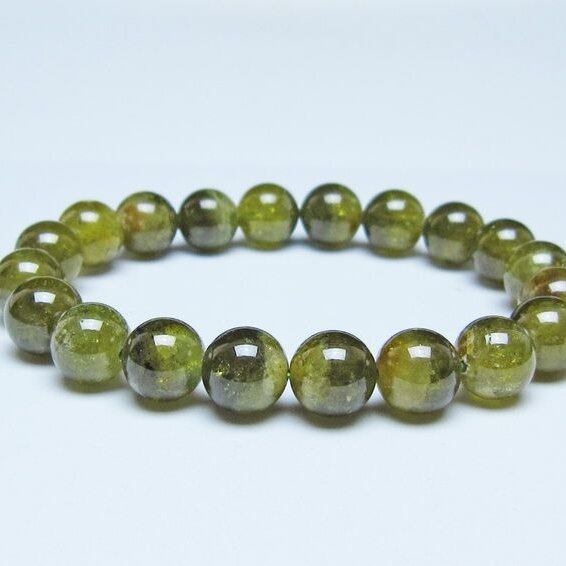 ツァボライト ブレスレット 10mm 一点物 おまかせ便 111-49785