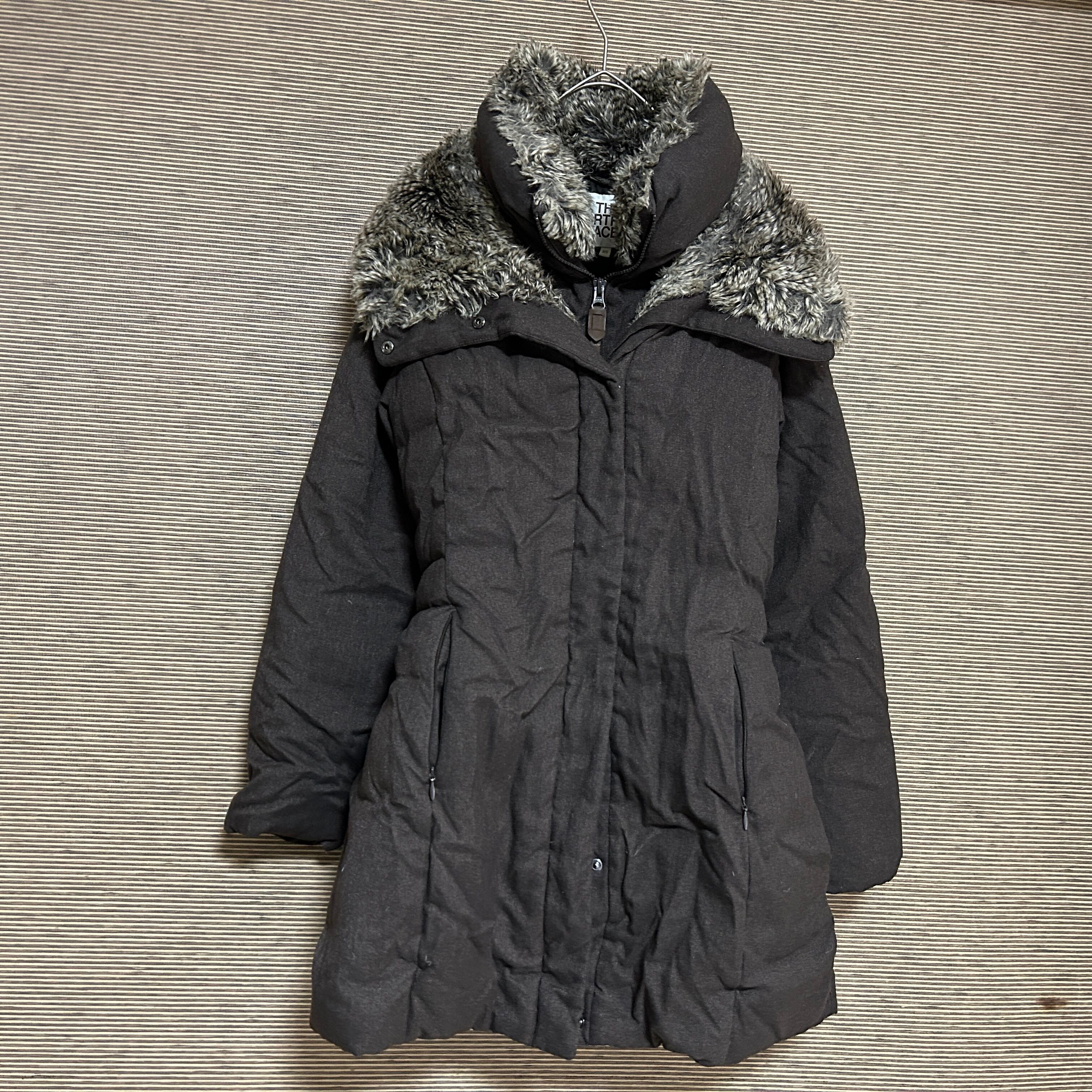 ノースフェイス ダウンジャケット モッズコート ネイビー フェイク