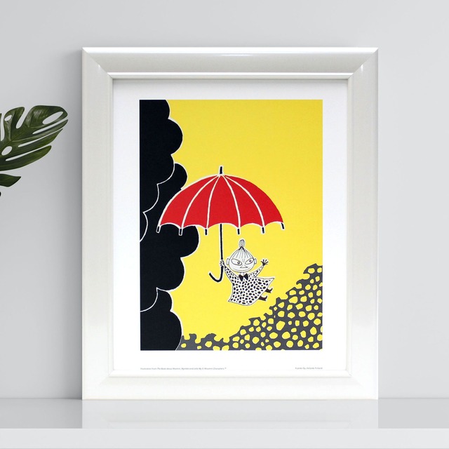 ムーミン 北欧 Putinki「リトルミイ アンブレラ」送料無料 フレーム 展示用フック付アートポスター 絵画 インテリア アート