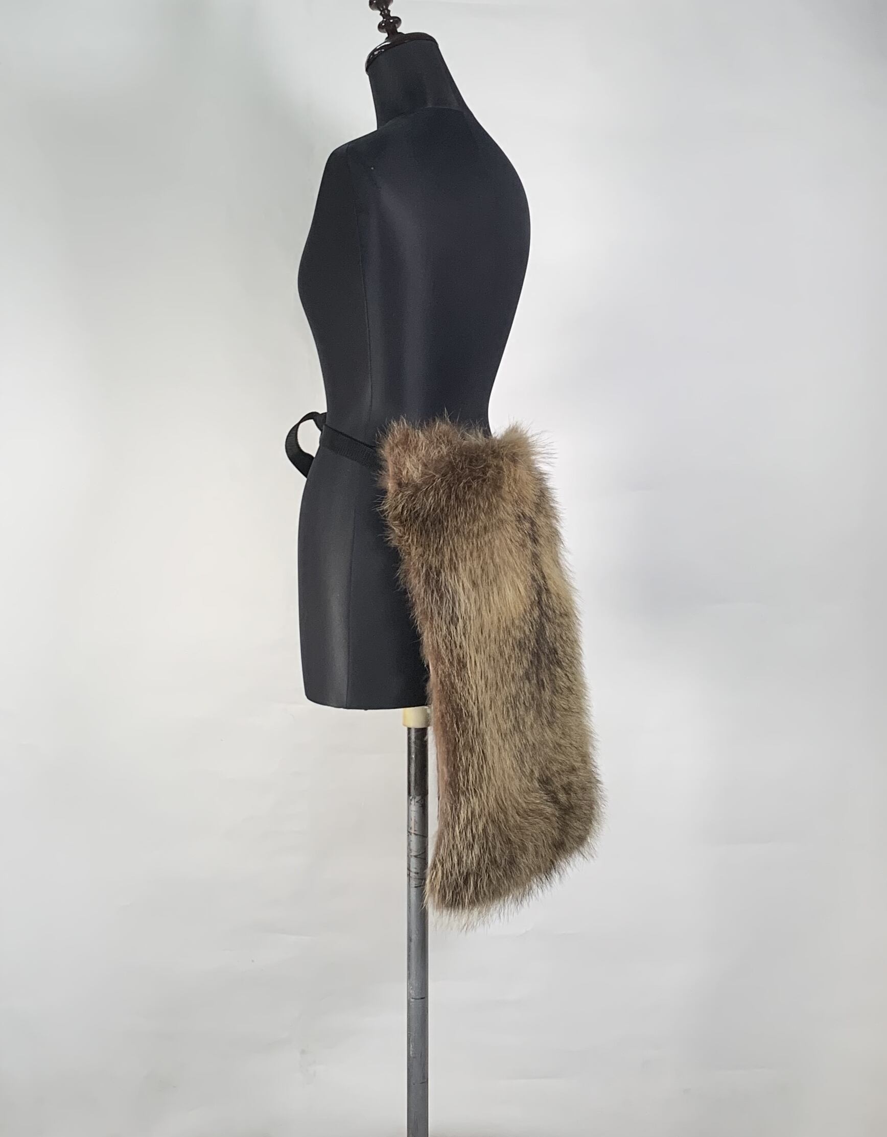 毛皮】尻当てアメリカンラクーン緑染w85cm〜115cm 日本製撥水生地