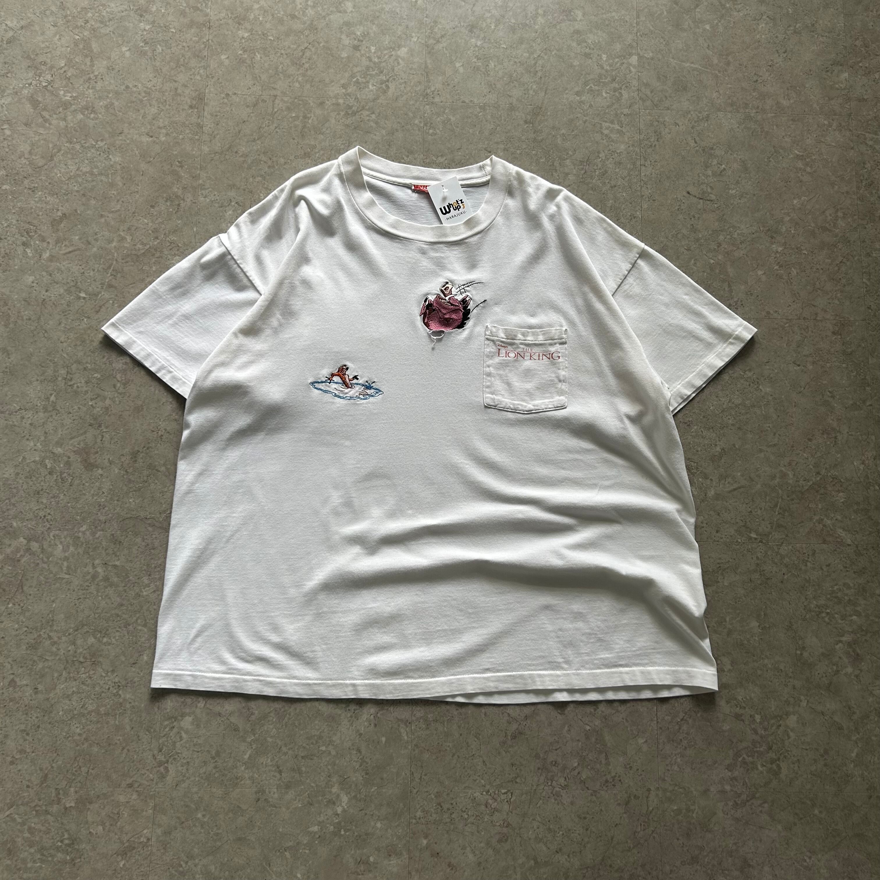 90s〜 LION KING "Timon & Pumbaa"pocket T-shirt【仙台店】