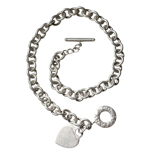 vintage TIFFANY silver toggle choker or double winding bracelet