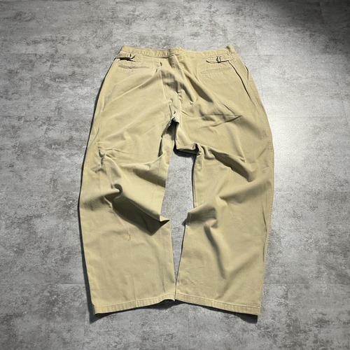 80-90s Ralph Lauren USA製 w36 ブラウンチノパンツ 詳細写真5