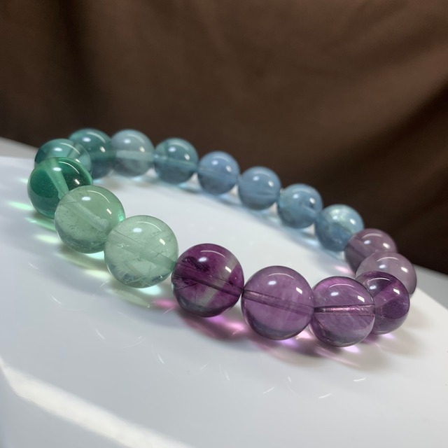 大玉☆グラデーション風フローライトブレスレット
