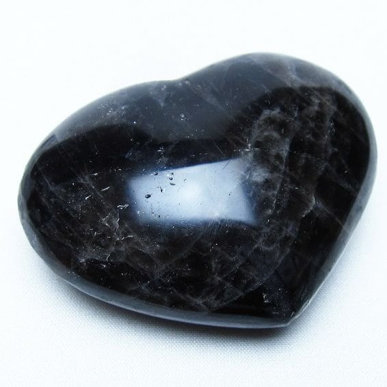 モリオン 置物 黒水晶 ハート 一点物 155-958