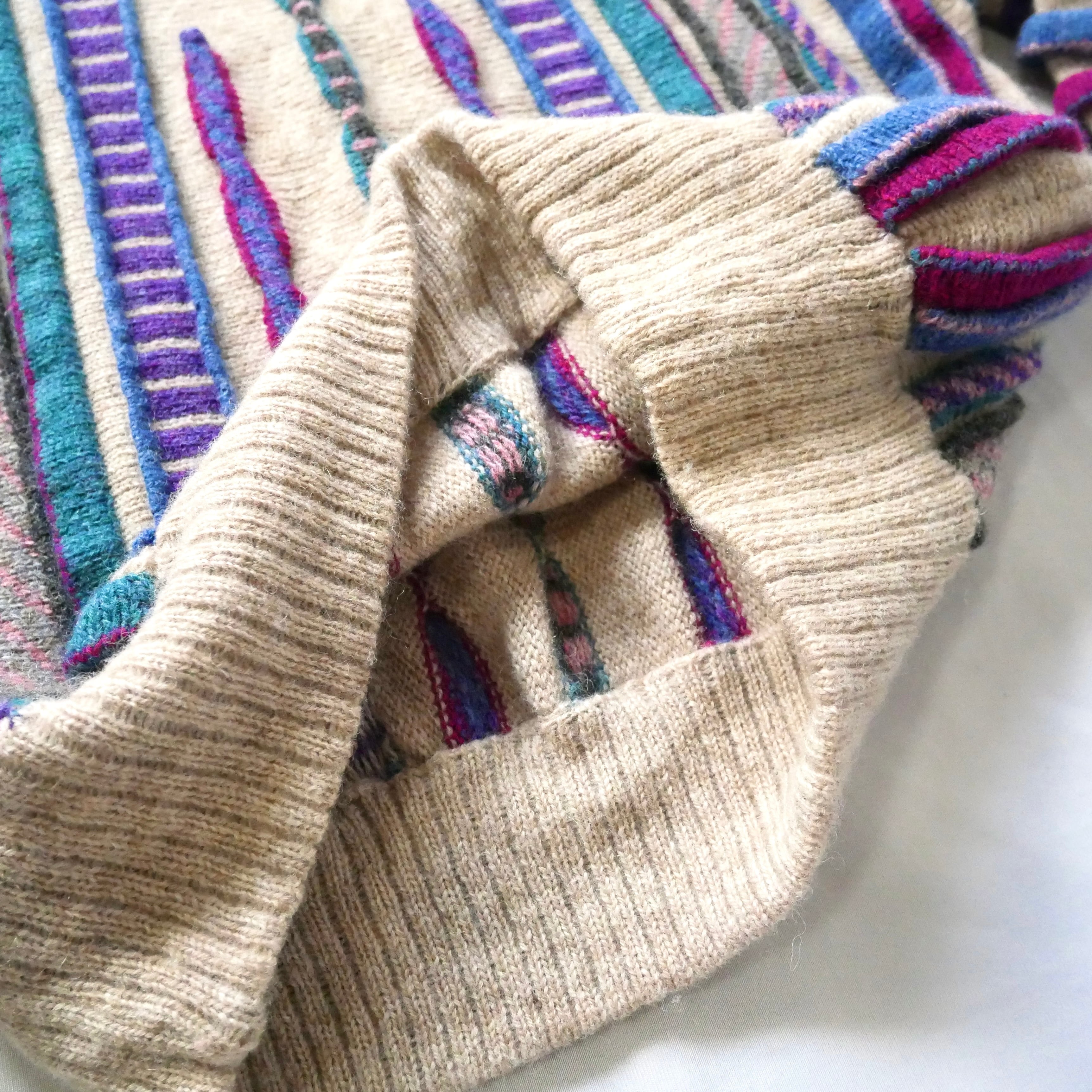 80s vintage madein Scotland nordstrom 3D knit 80年代 ヴィンテージ