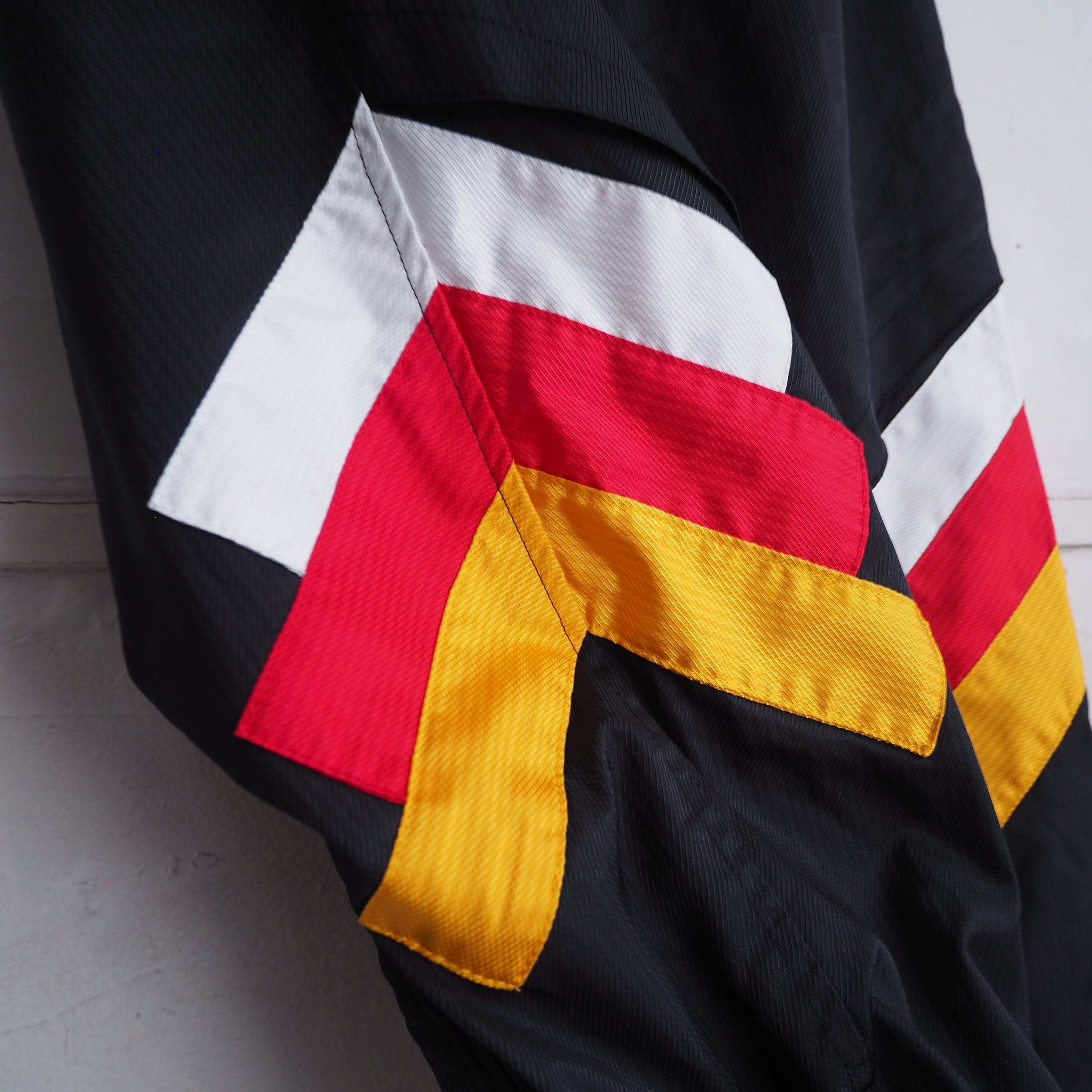 1980s ” DESCENT adidas ” Tricolor Flag Switching panel Track pants