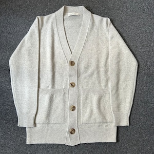 FILIPPO DE LAURENTIIS WOOL/CASHMERE IVORY CARDIGAN《46》