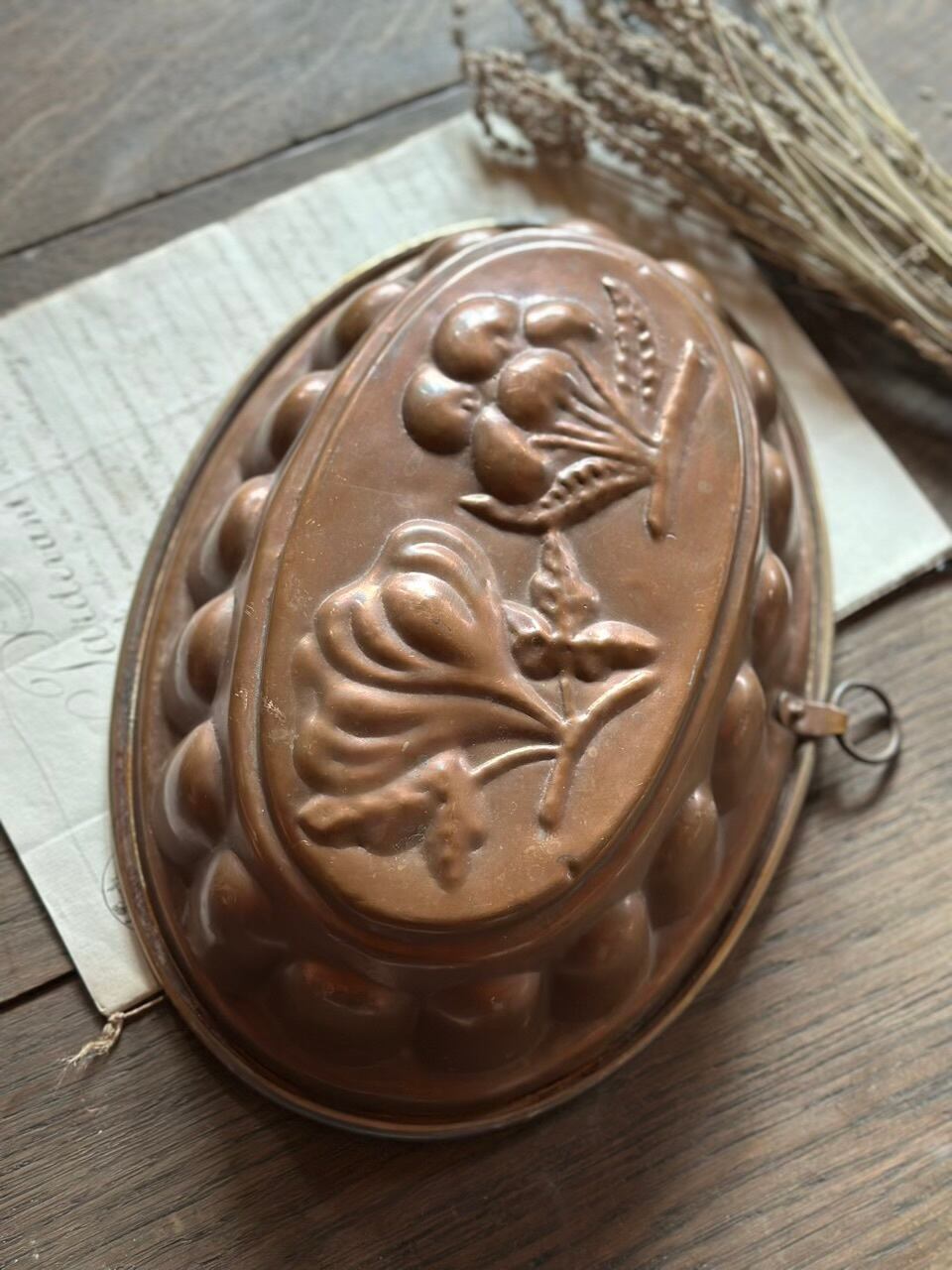 銅製 お菓子型 コッパーモールド ガーリックとチェリー | Brocante de