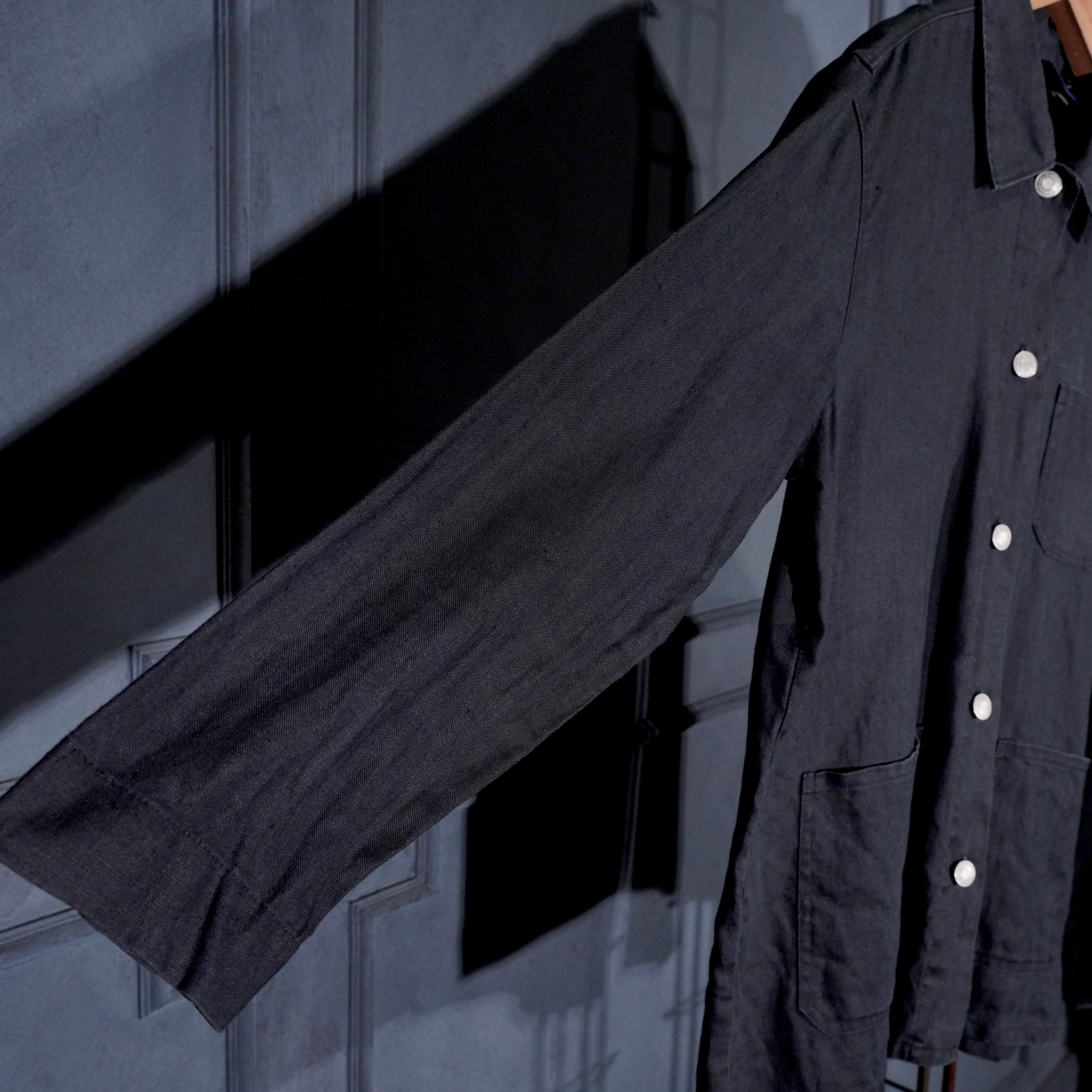 90's USA VINTAGE GAP NAVY COLOR LINEN COVERALL JACKET/90年代