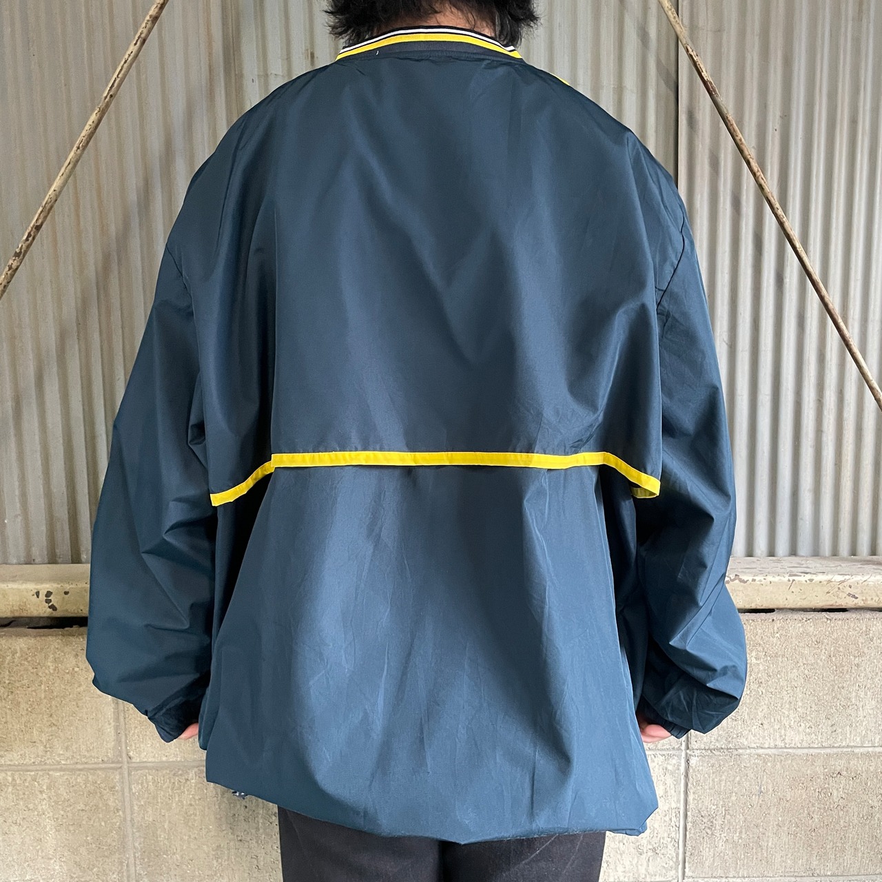 ビッグサイズ RENNOC 刺繍 Vネック ウォームアップ プルオーバー 