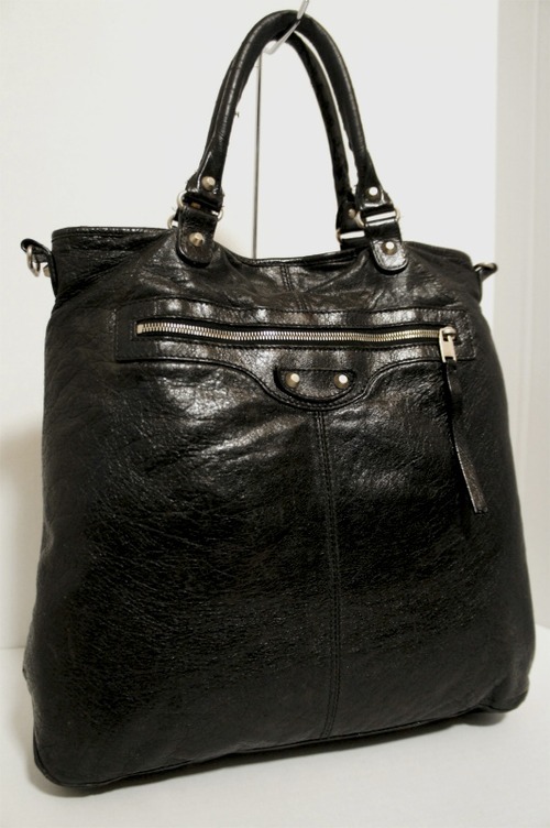 ◆BALENCIAGA バレンシアガ HEXAGON ヘキサゴン A4対応 ビジネス可 レザー トート ハンド バッグ 黒◆ ビジネスにも対応可能な定番モデル♪