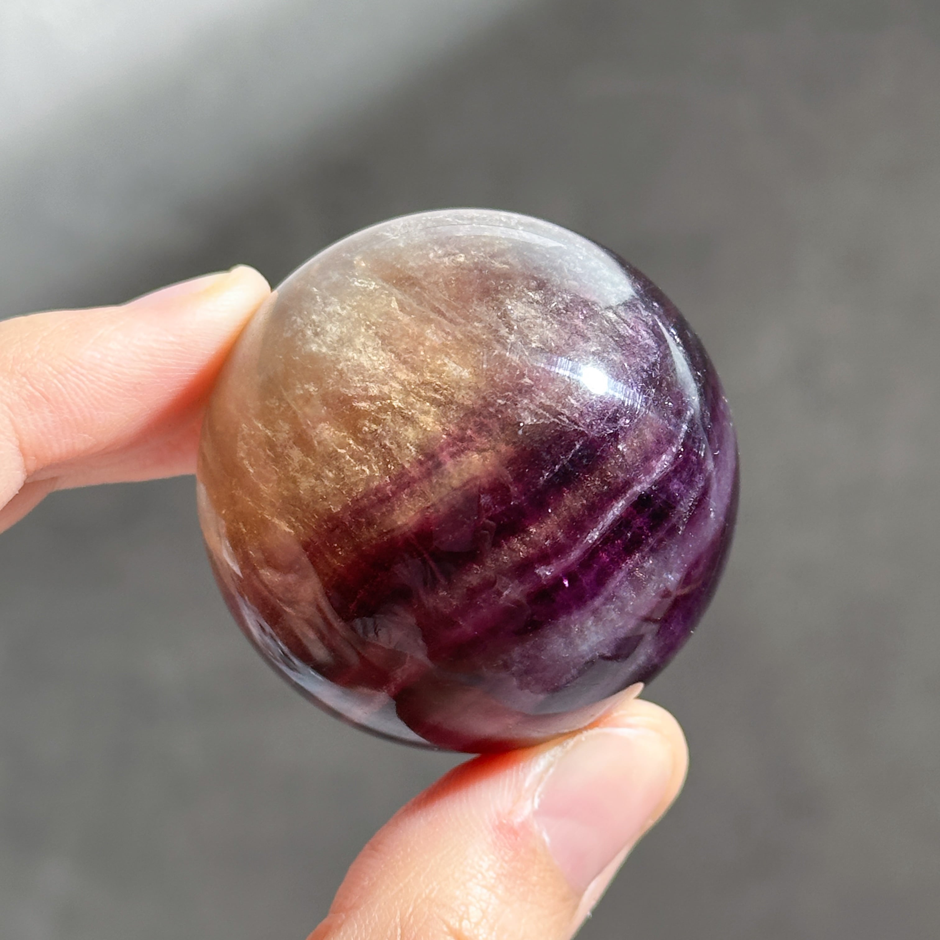 レインボーフローライト スフィア（丸玉)03◇ Rainbow Fluorite Sphere