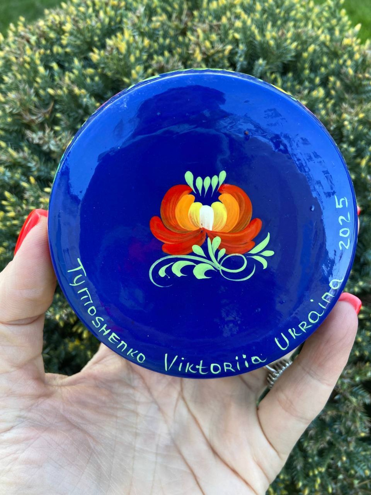 ペトリキウカ塗りのジュエリーボックス（ティモシェンコ作）ウクライナ製 - 6