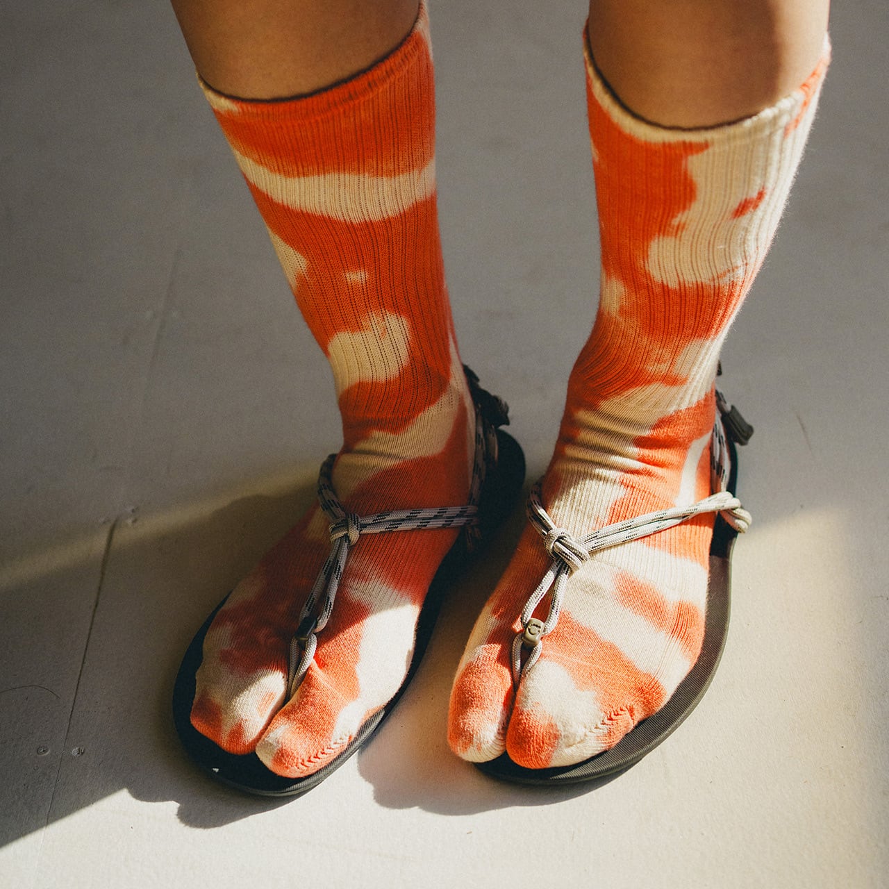 Tie Dye Logo Socks（Orange） | NODAL