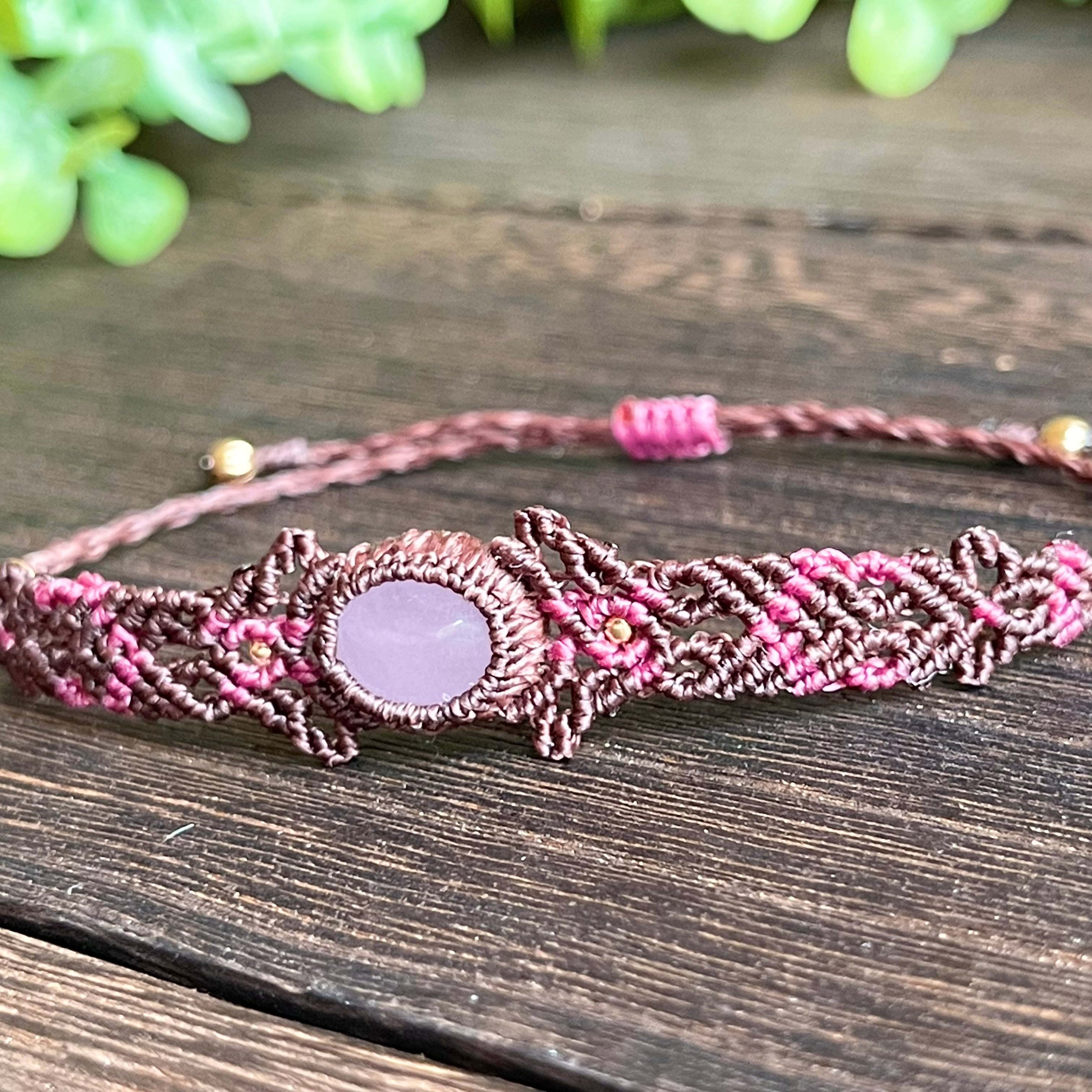 クンツァイト（マクラメブレスレット/天然石アクセサリー） | UrasiSa