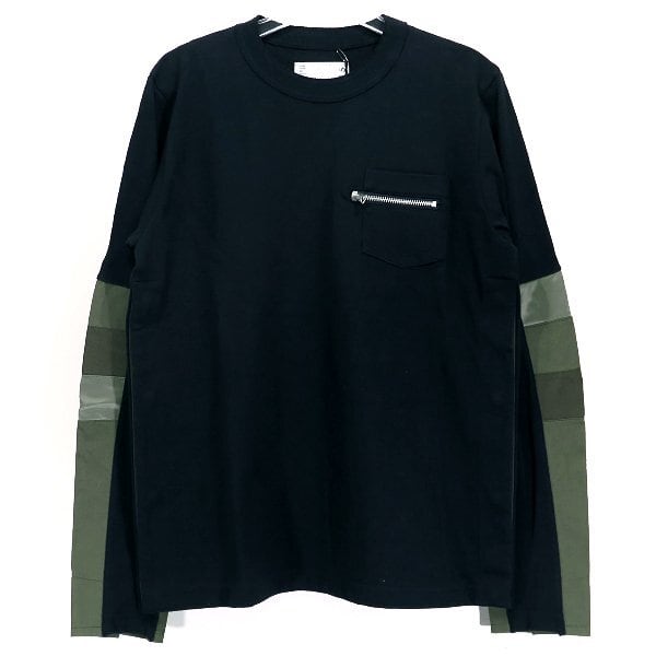 sacai サカイ 21SS ARCHIVE PRINT MIX LONG SLEEVE T-SHIRT 21-02477M