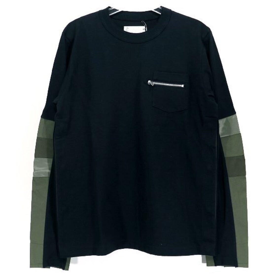 sacai 21SS COTTON NYLON OXFORD LONG SLEEVE T-SHIRT 21-02515M 