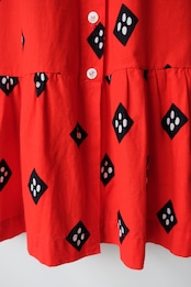 Rhombus dots apron dress