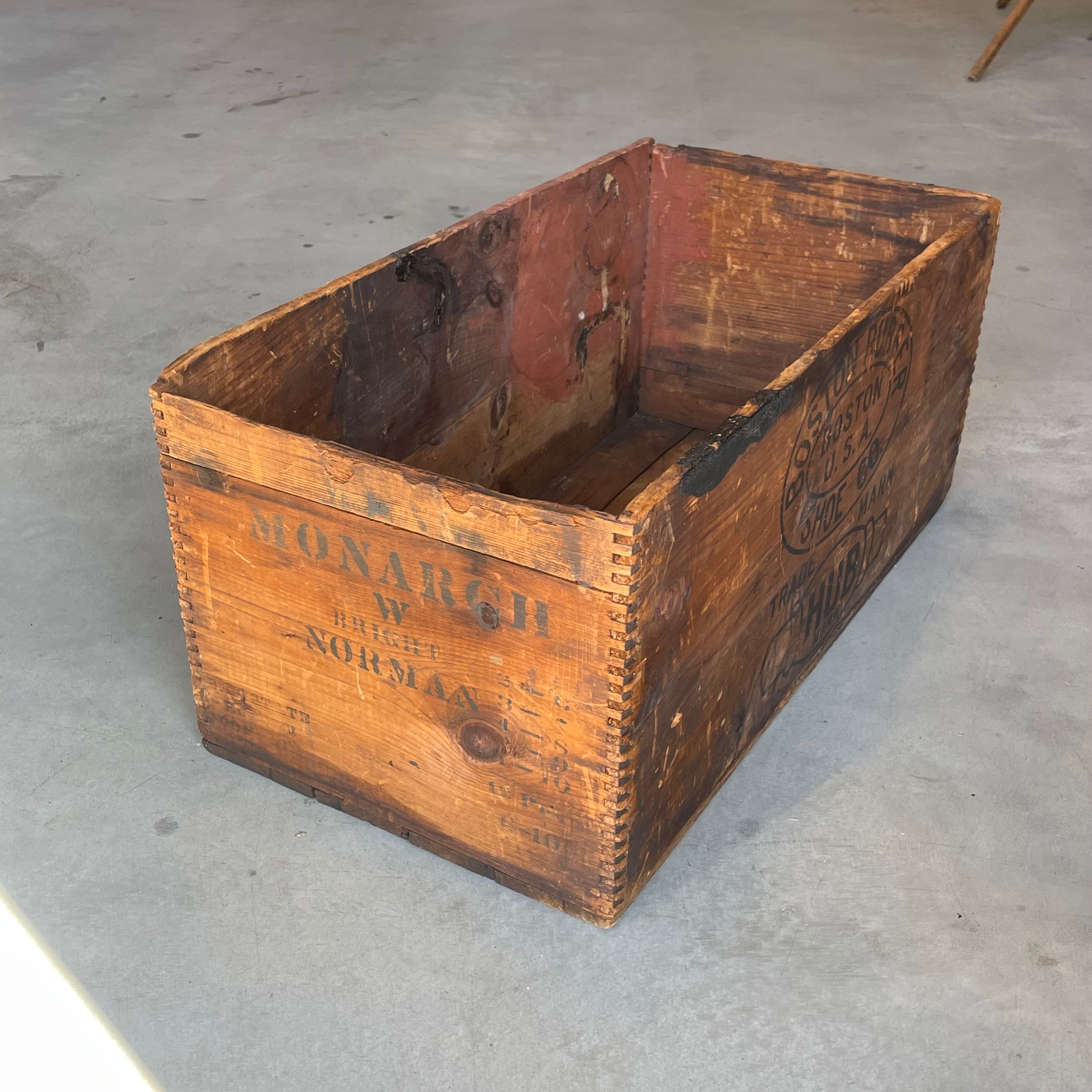 ビンテージ　木箱　金属枠 Wooden Box クレート WOOD BOX / BOSTON RUBBER SHOE CO. | BUFF STOCK YARD