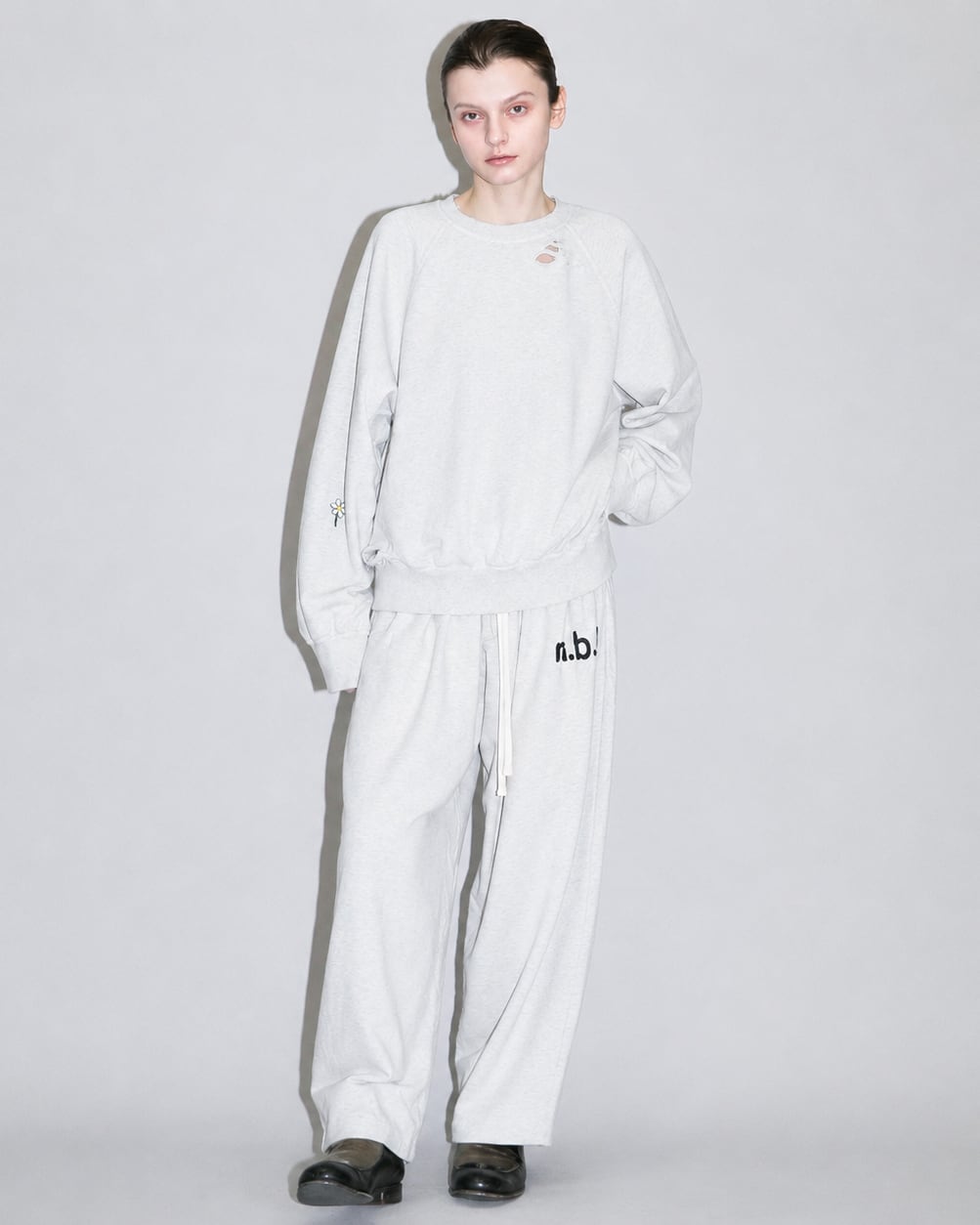 my beautiful landlet DAMAGE SWEATSHIRT OATMEAL | nua