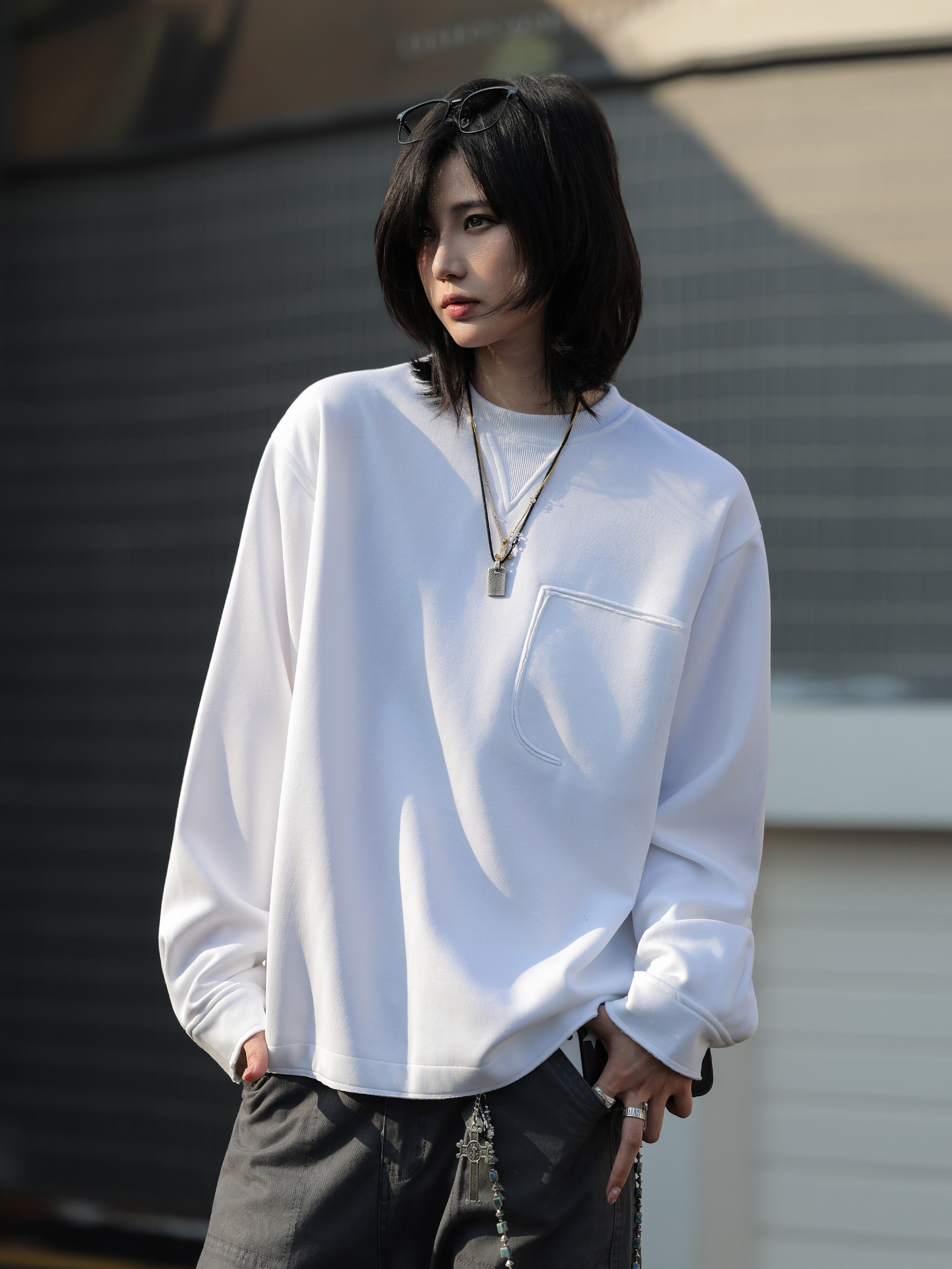 ワイドボックスクルーネックロンT / WIDE BOX CREW NECK LONG SLEEVE TEE