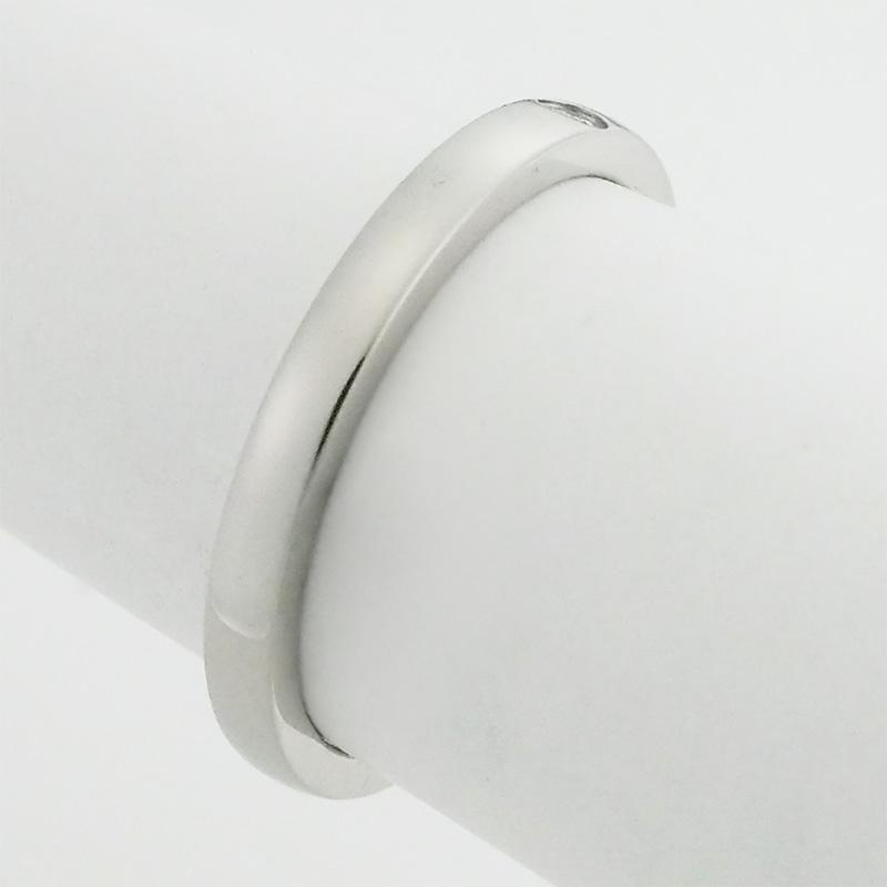 カルティエ Cartier ウェディング バンド リング 1Pダイヤモンド Pt950